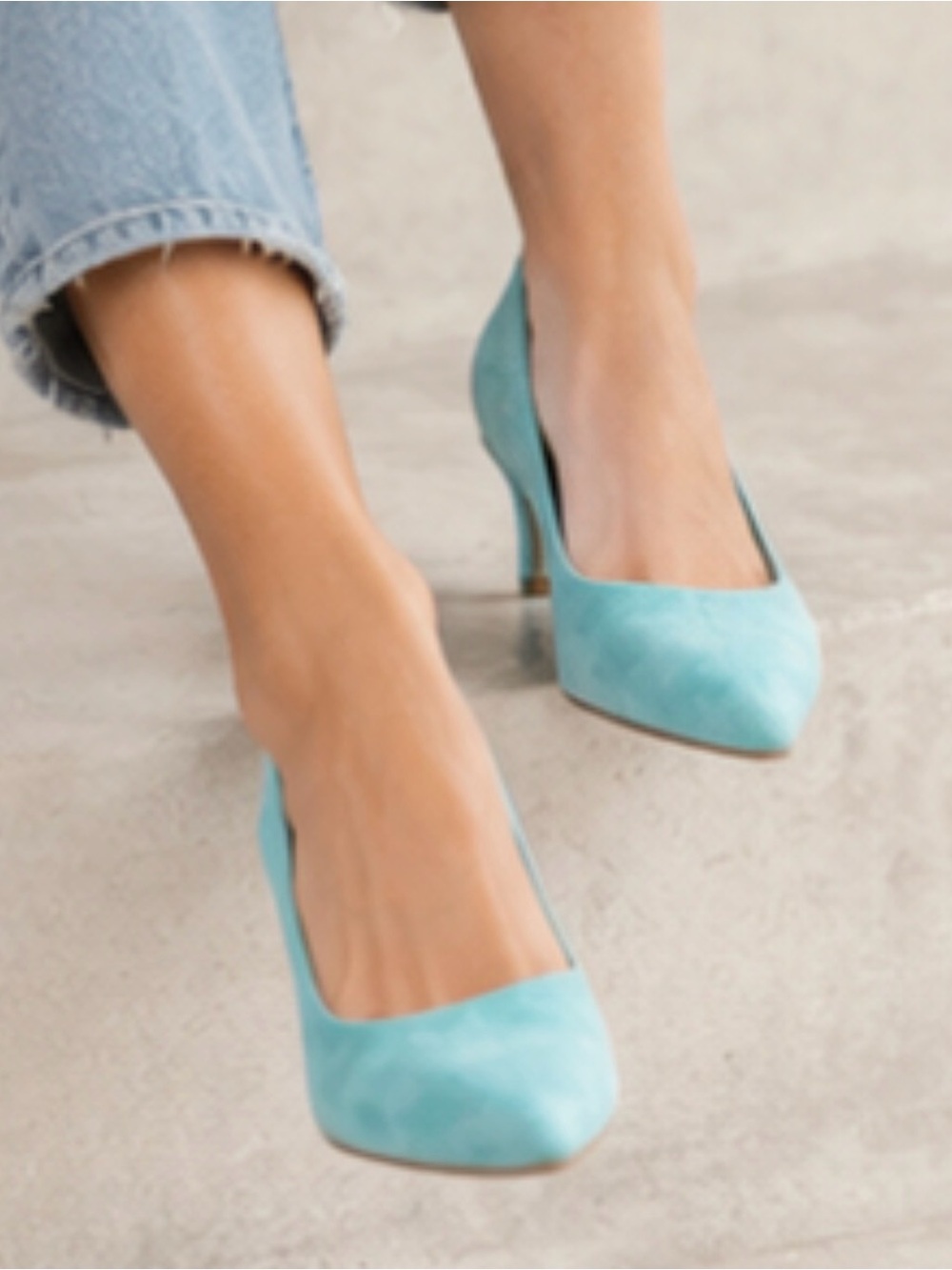 Franco Sarto Vibrant Blue Suede Heels